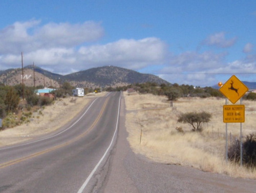 High Activity Deer Area, next 3 miles.